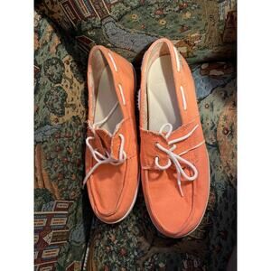 Sanuk Women Boat Shoes Size 9 Color Orange (Coral)